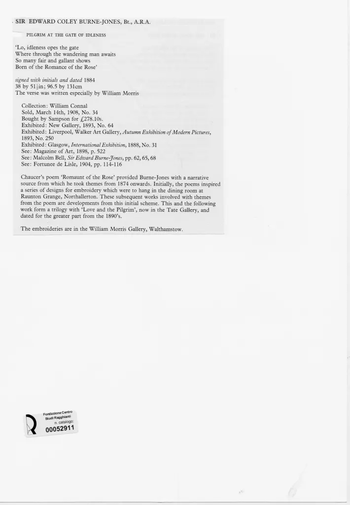 Burne-Jones, Edward C. - sec. XIX , retro