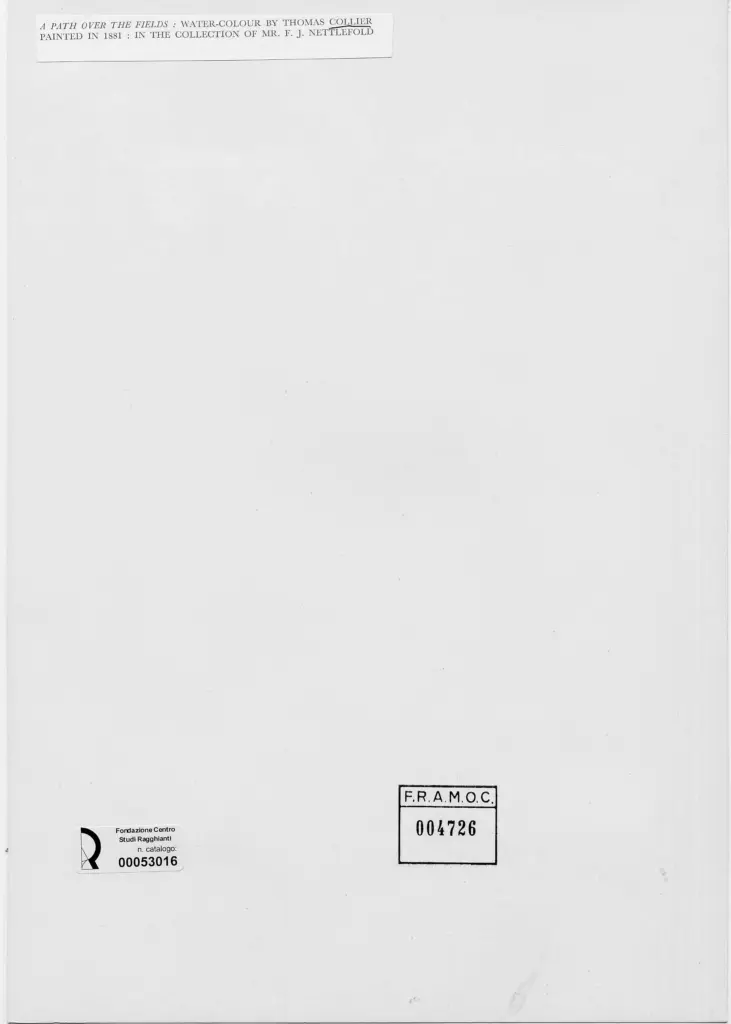 Anonimo , Collier, Thomas - sec. XIX - Un sentiero tra i campi , retro