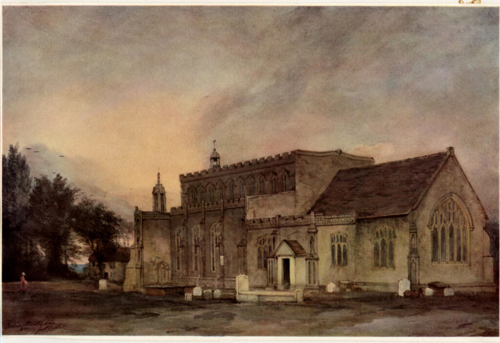Anonimo , Constable, John - sec. XIX - East Bergholt Church from the South - East , fronte