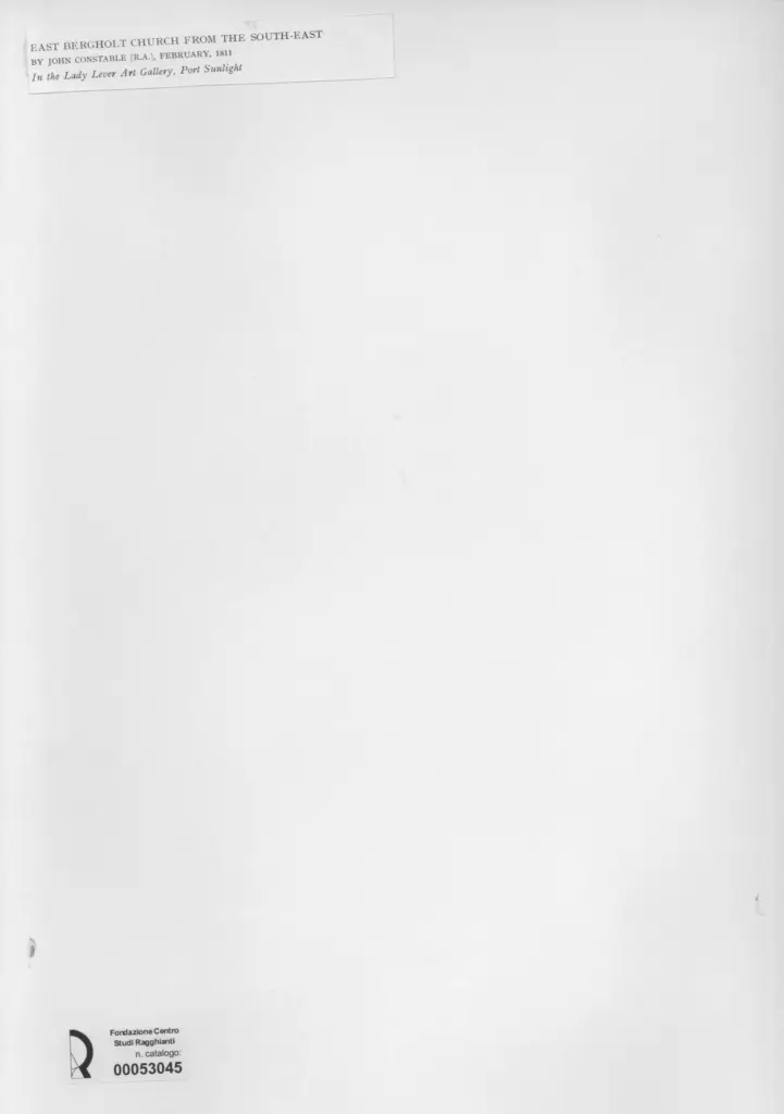 Anonimo , Constable, John - sec. XIX - East Bergholt Church from the South - East , retro