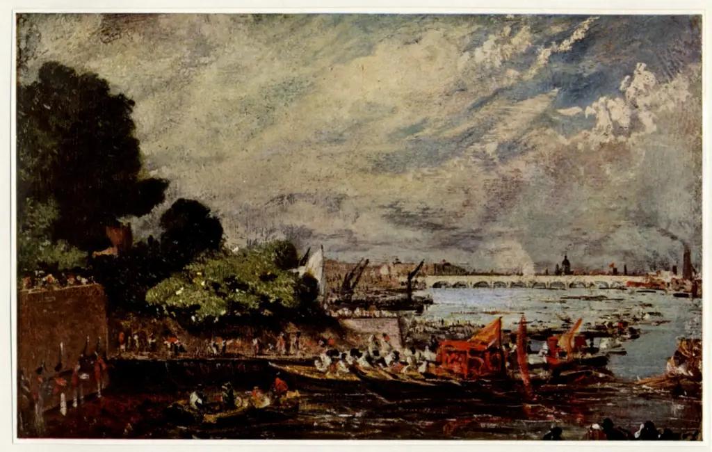 Anonimo , Constable, John - sec. XIX - Waterloo Bridge: the State opening