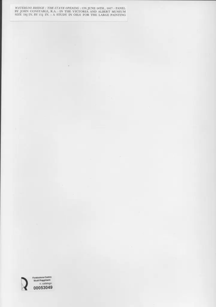 Anonimo , Constable, John - sec. XIX - Waterloo Bridge: the State opening , retro