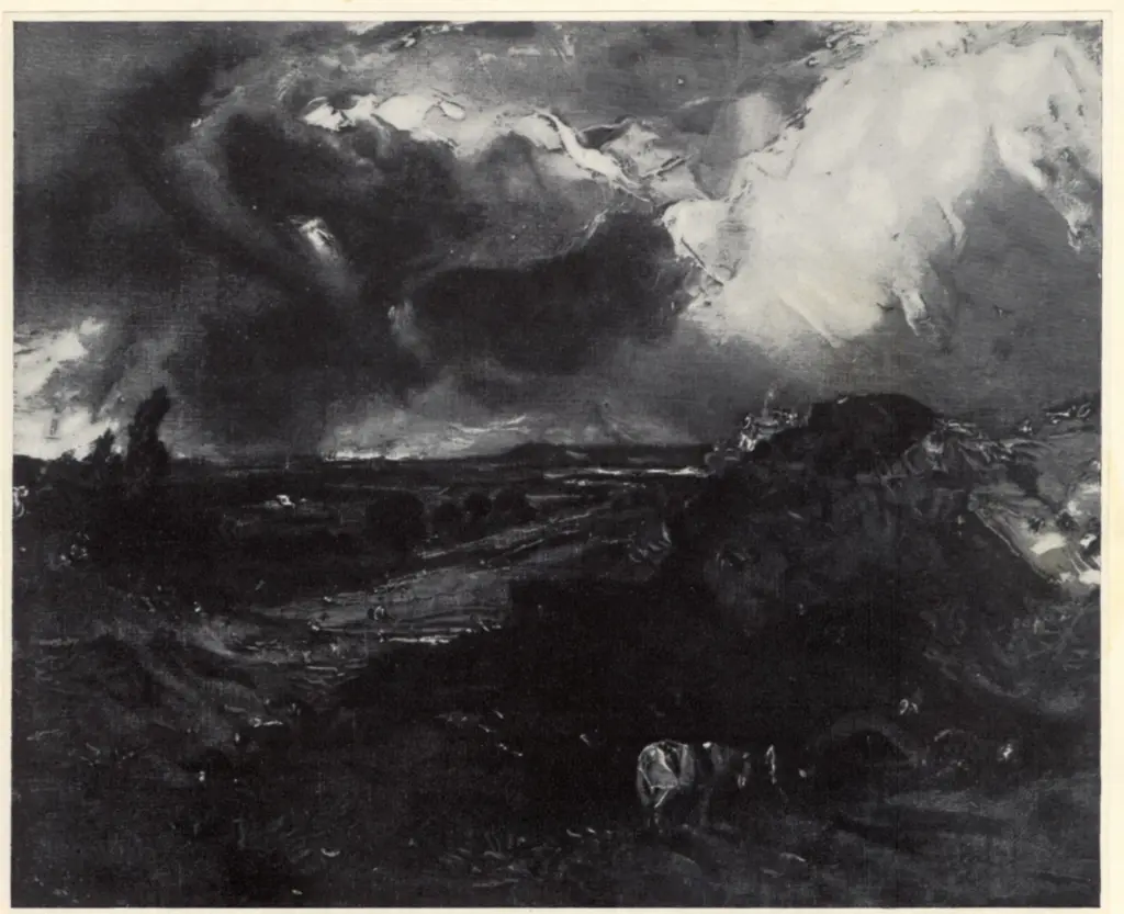 Anonimo , Constable, John - sec. XIX - Hampstead Heath Storm , fronte