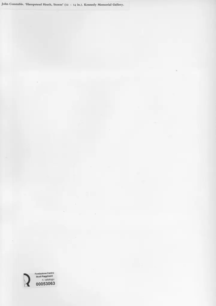 Anonimo , Constable, John - sec. XIX - Hampstead Heath Storm , retro