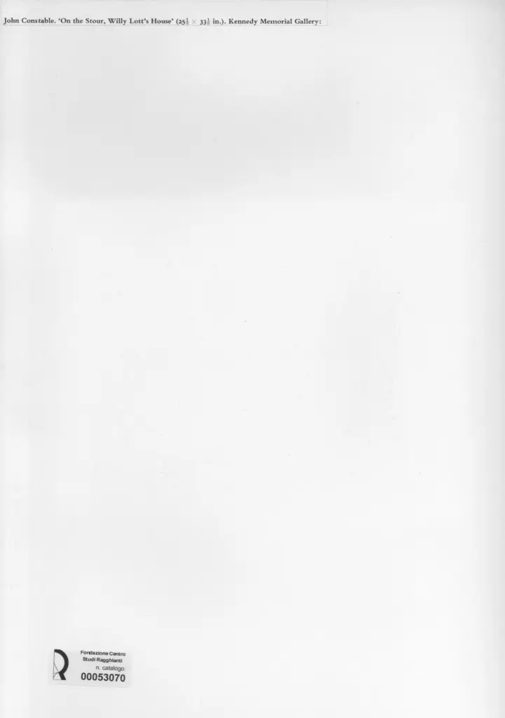 Anonimo , Constable, John - sec. XIX - On the Stour, Willy Lott's House , retro