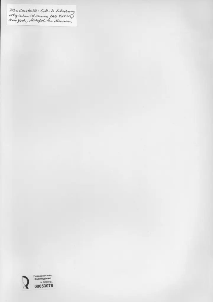 Anonimo , Constable, John - sec. XIX - Cattedrale di Salisbury , retro