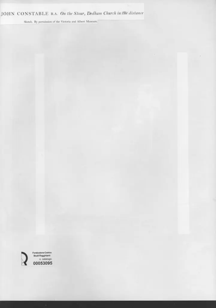 Anonimo , Constable, John - On the Stour, Dedham Church in the distance , retro