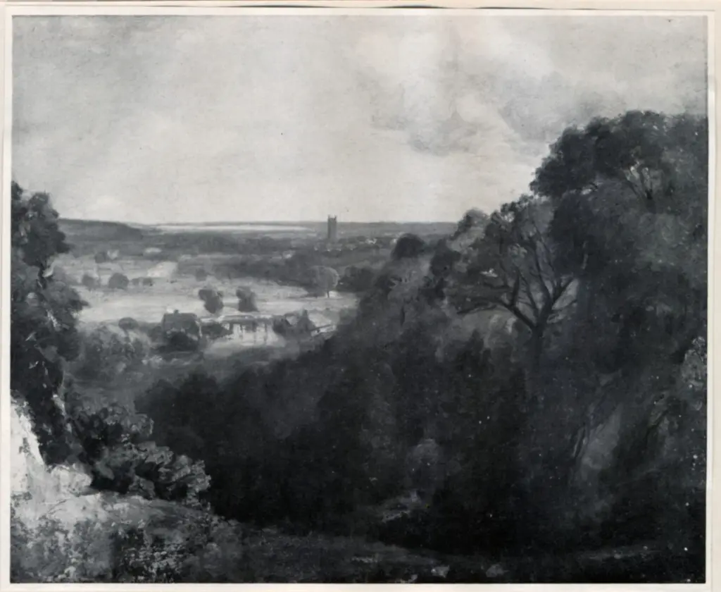 Anonimo , Constable, John - sec. XVIII/ XIX - The Vale of Dedham seen a Wooded Hill , fronte
