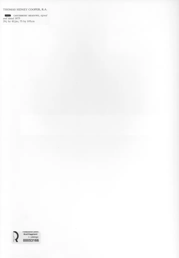 Anonimo , Cooper, Thomas Sidney - sec. XIX - Canterbury Meadows , retro