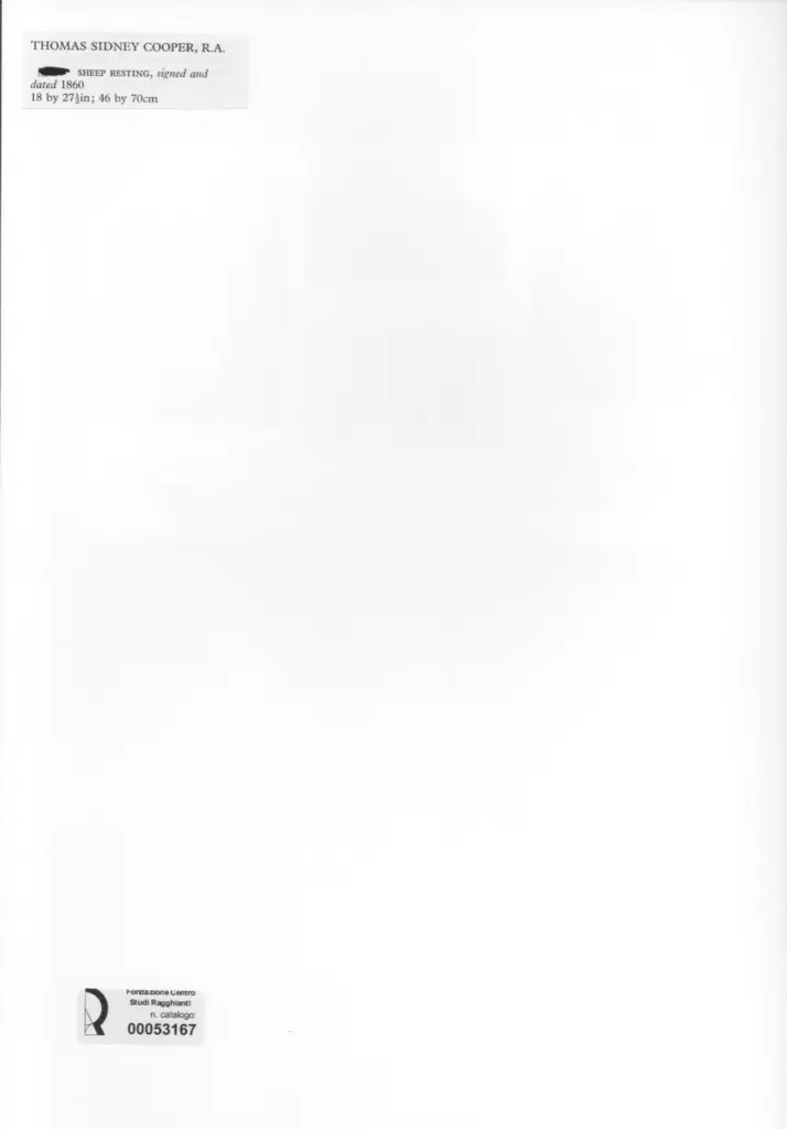 Anonimo , Cooper, Thomas Sidney - sec. XIX - Sheep resting , retro