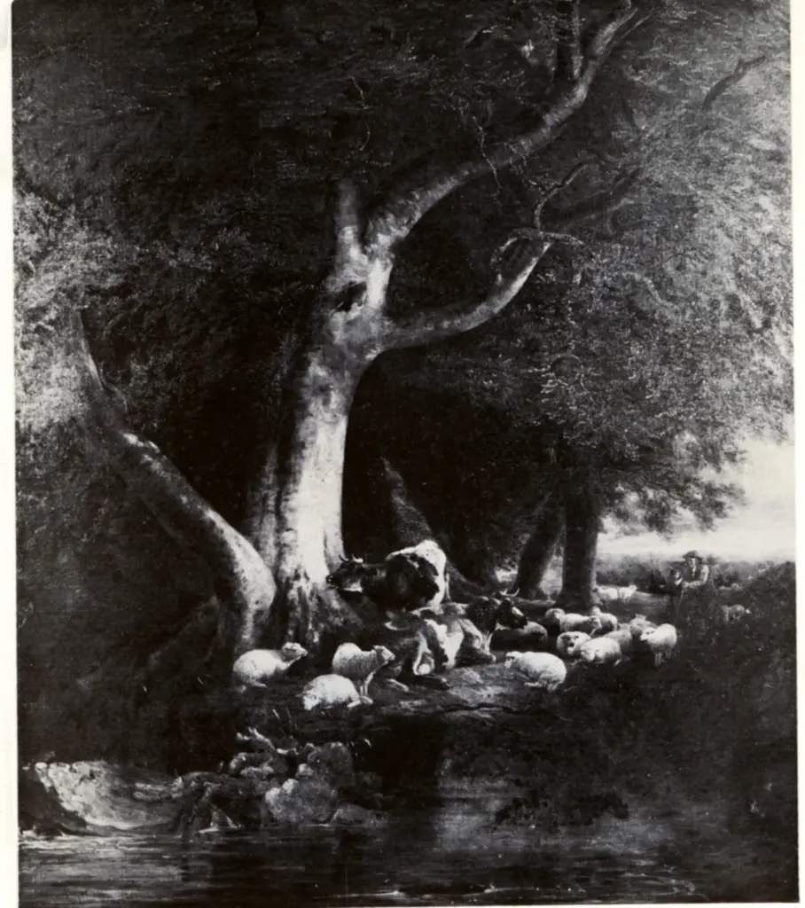 Anonimo , Cooper, Thomas Sidney - sec. XIX - Sheep and Cattle Shelting , fronte