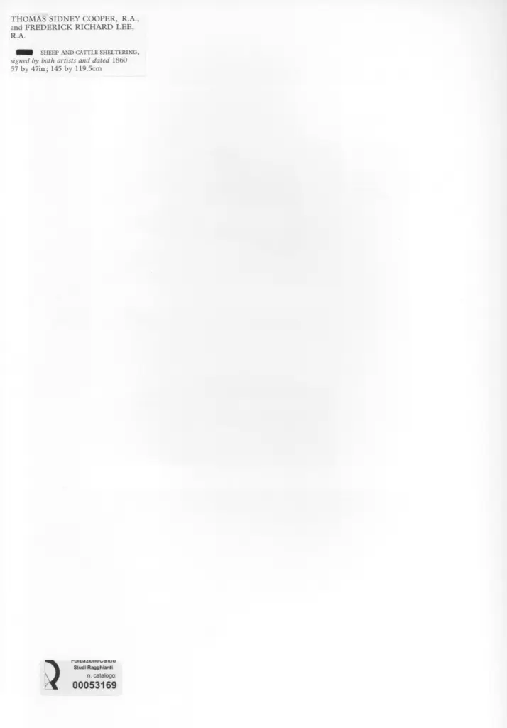 Anonimo , Cooper, Thomas Sidney - sec. XIX - Sheep and Cattle Shelting , retro