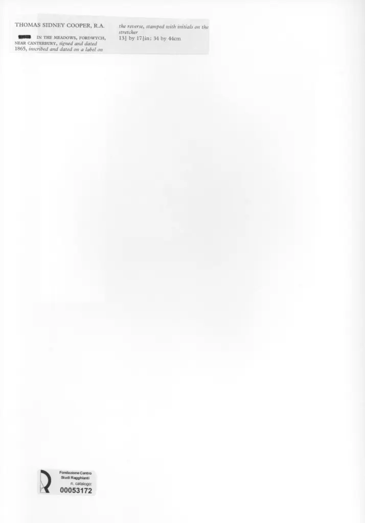 Anonimo , Cooper, Thomas Sidney - sec. XIX - In the Meadows, Fordwych, near Canterbury , retro