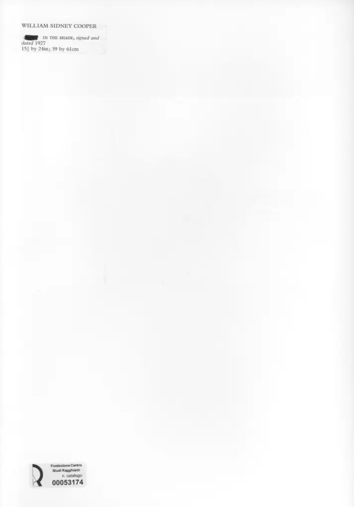 Anonimo , Cooper, William Sidney - sec. XIX/ XX - In the Shade , retro