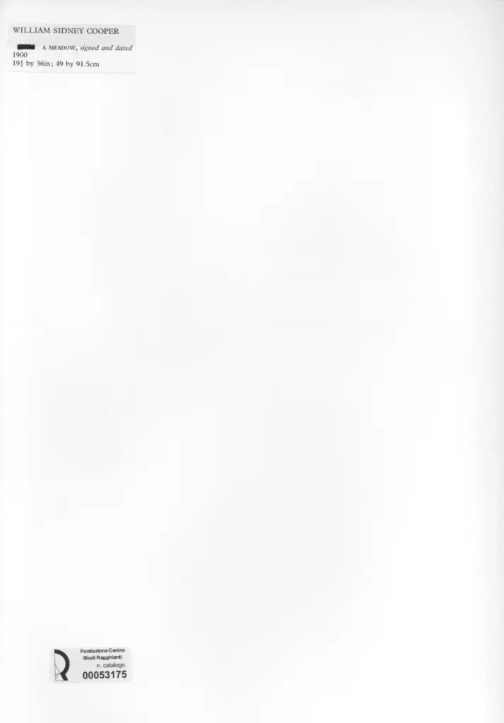 Anonimo , Cooper, William Sidney - sec. XX - A Meadow , retro