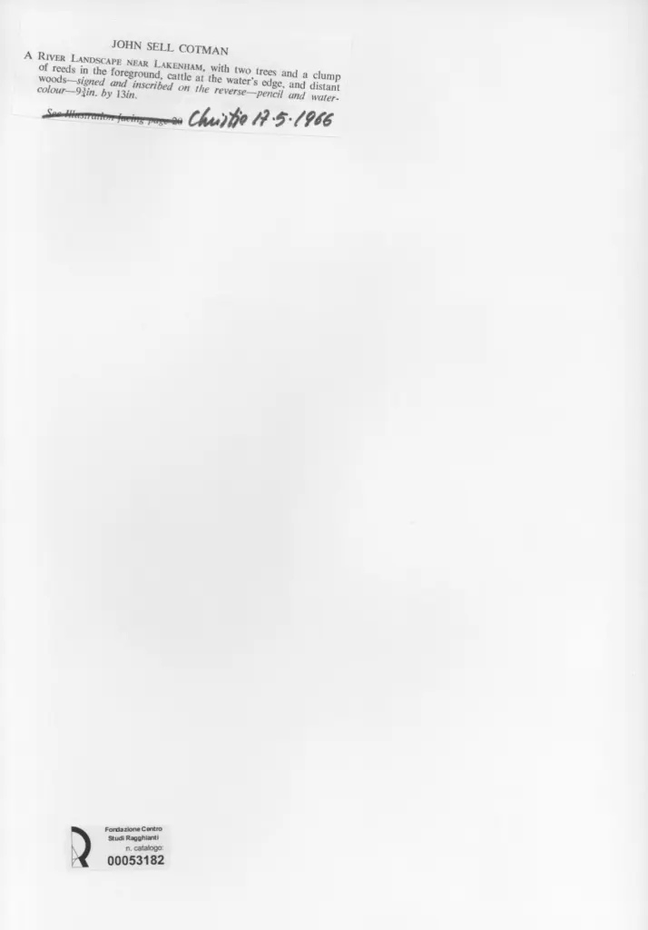 Anonimo , Cotman, John Sell , retro