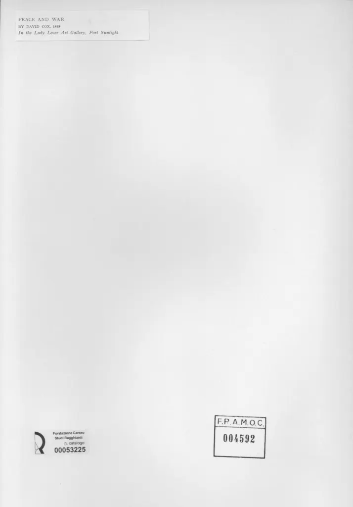 Anonimo , Cox, David - sec. XIX - Peace and War , retro