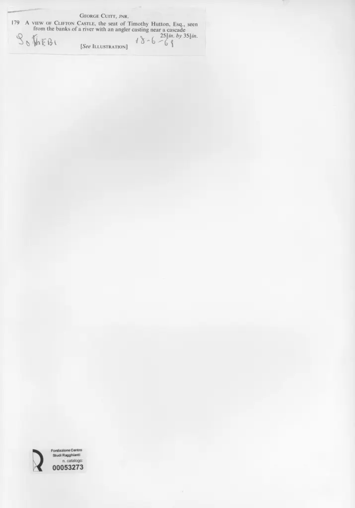 Anonimo , Cuitt, George - sec. XVIII/ XIX - A view of Clifton Castle , retro