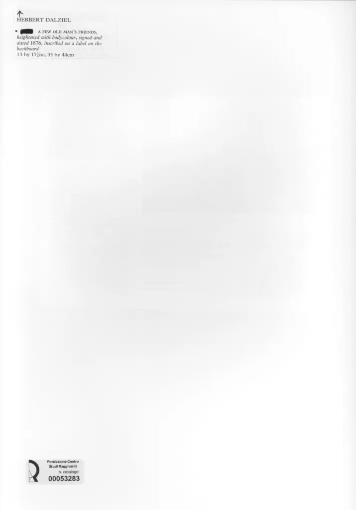 Anonimo , Dalziel, Herbert - sec. XIX - A few old man's friends , retro