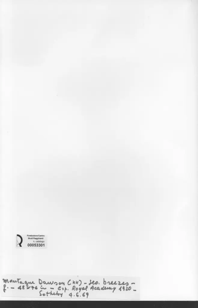 Anonimo , Dawson, Montague - sec. XIX - Velieri in mezzo ad una tempesta , retro