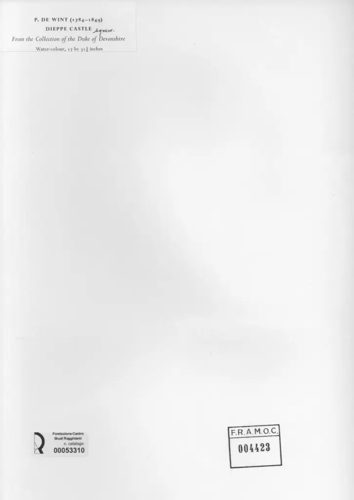 Anonimo , De Wint, Peter - sec. XVIII/ XIX - Dieppe Castle , retro