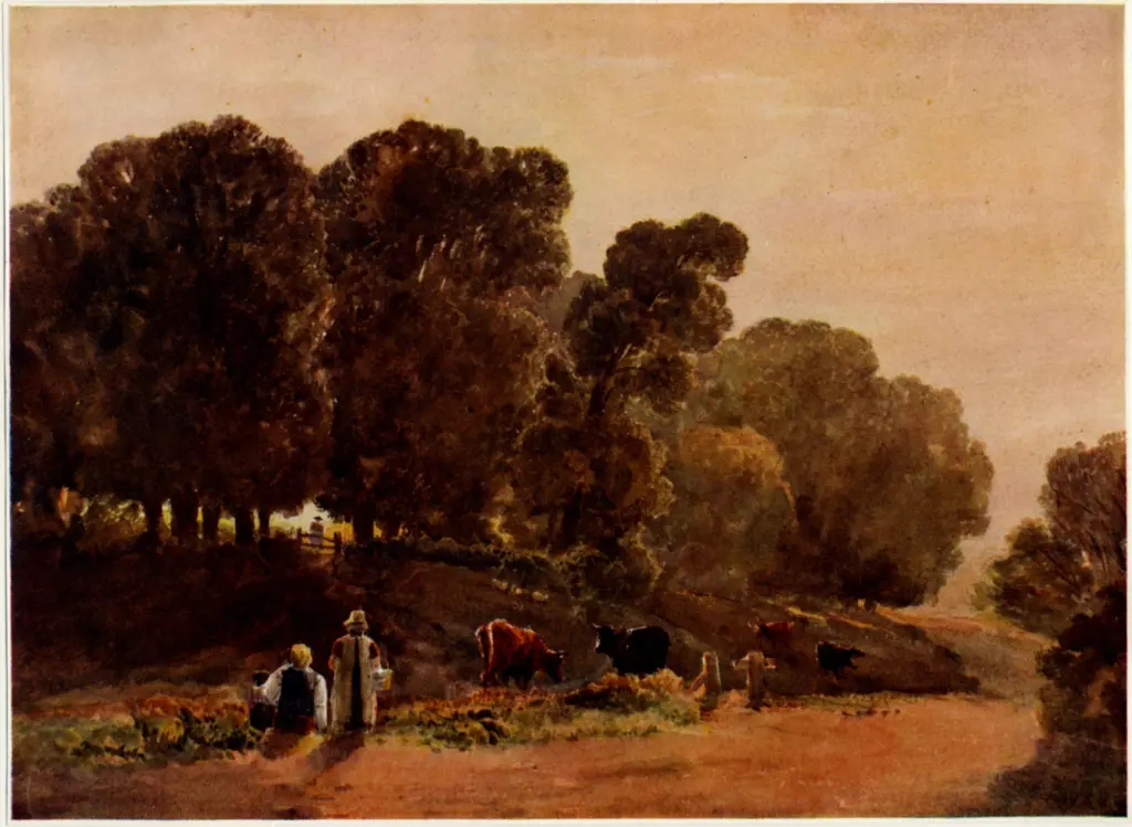 Anonimo , De Wint, Peter - sec. XIX - Road Through a Park , fronte