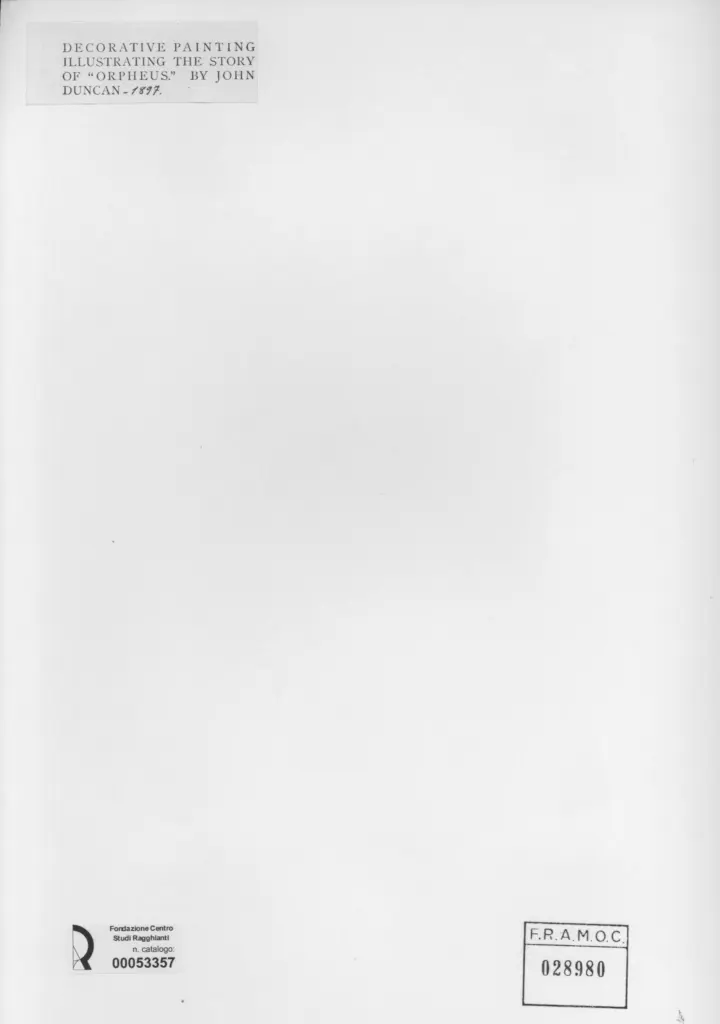 Anonimo , Duncan, John - sec. XIX - The Story of Orpheus , retro