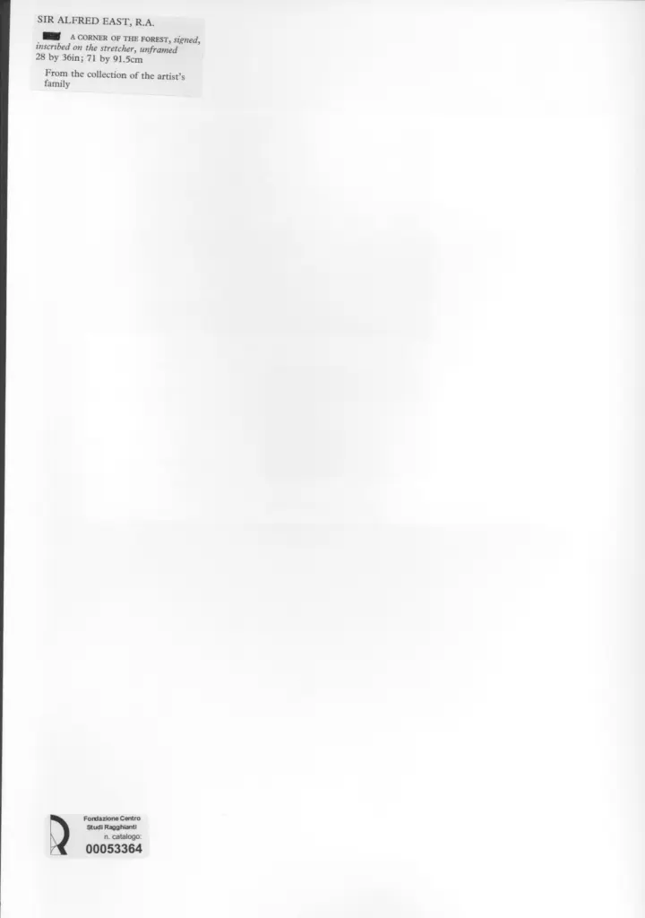 Anonimo , East, Sir Alfred - sec. XIX/ XX - A Corner of the Forest , retro