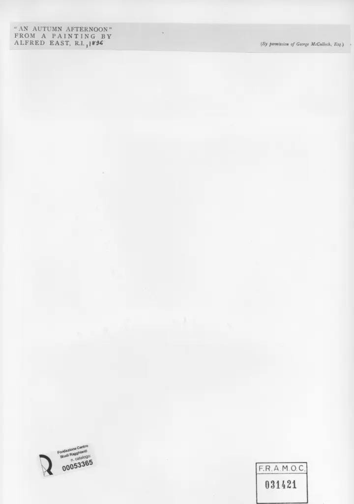 Anonimo , East, Sir Alfred - sec. XIX/ XX - An autumn afternoon , retro