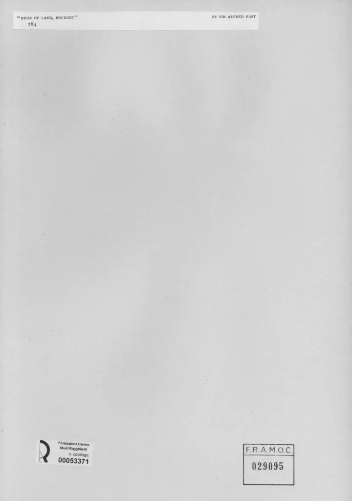 Anonimo , East, Sir Alfred - sec. XIX/ XX - Edge of Lake, Bourget , retro