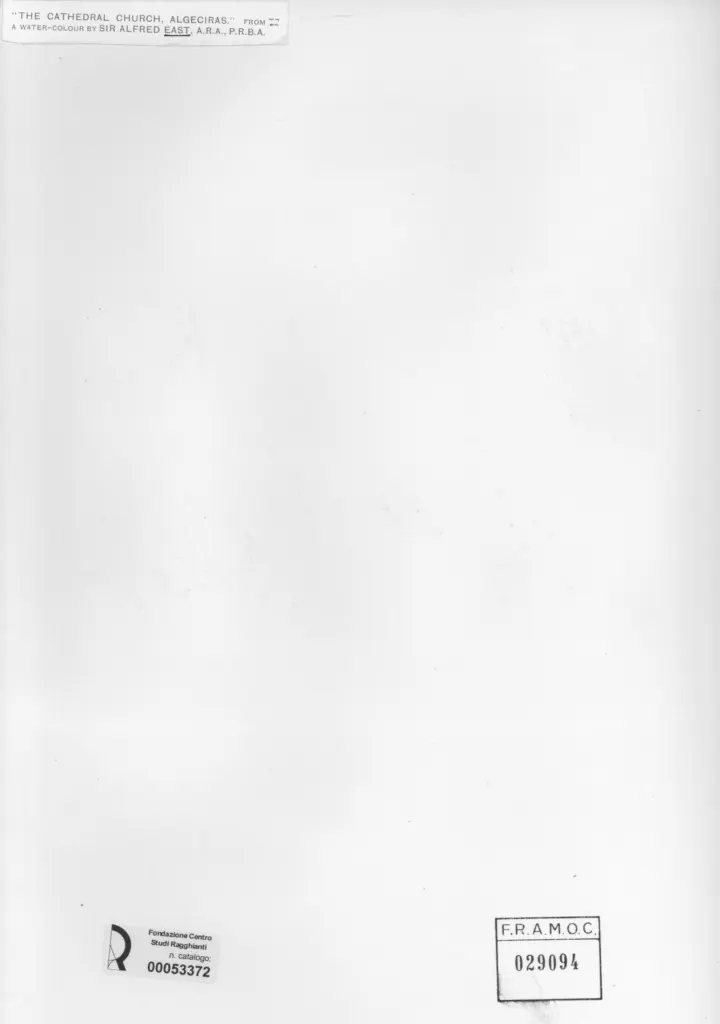 Anonimo , East, Sir Alfred - sec. XIX/ XX - The Cathedral Church, Algeciras , retro