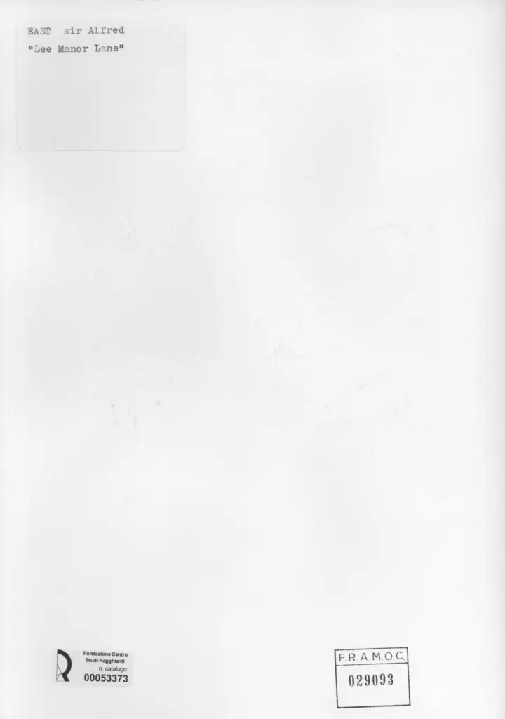Anonimo , East, Sir Alfred - sec. XIX/ XX - Lee Manor Lane , retro