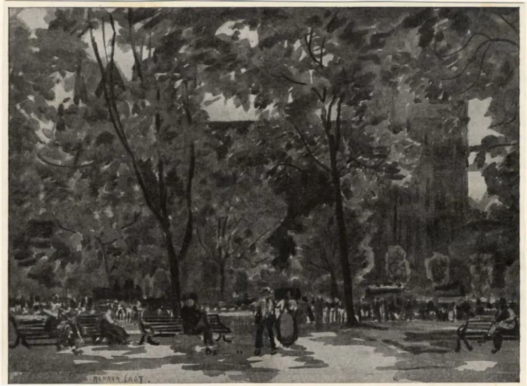 East, Sir Alfred , Al parco