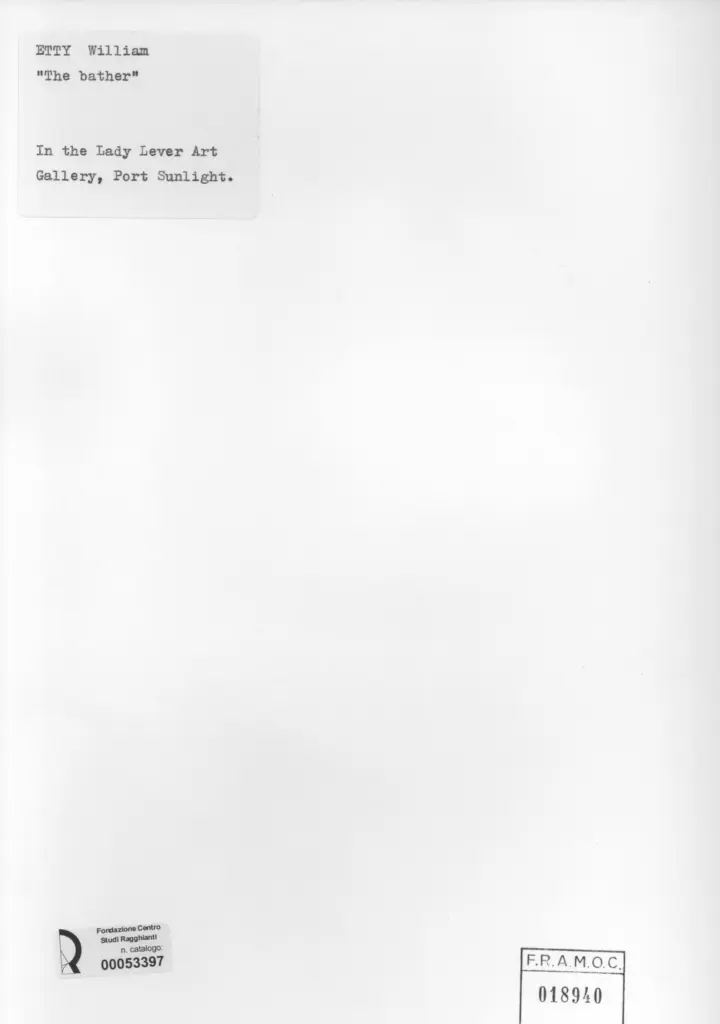 Anonimo , Etty, William - sec. XIX - The Bather , retro