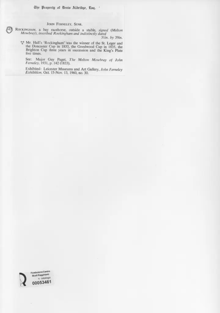 Anonimo , Ferneley, John , retro