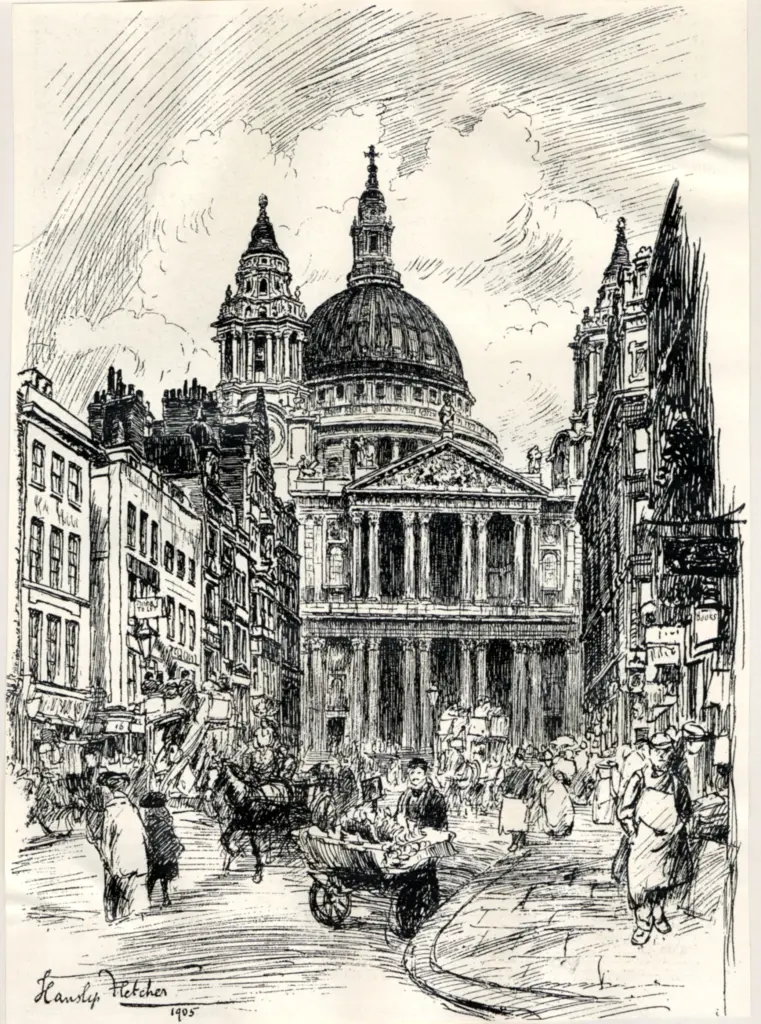 Anonimo , Fletcher, Hanslip - sec. XX - Ludgate Hill et Saint Paul , fronte