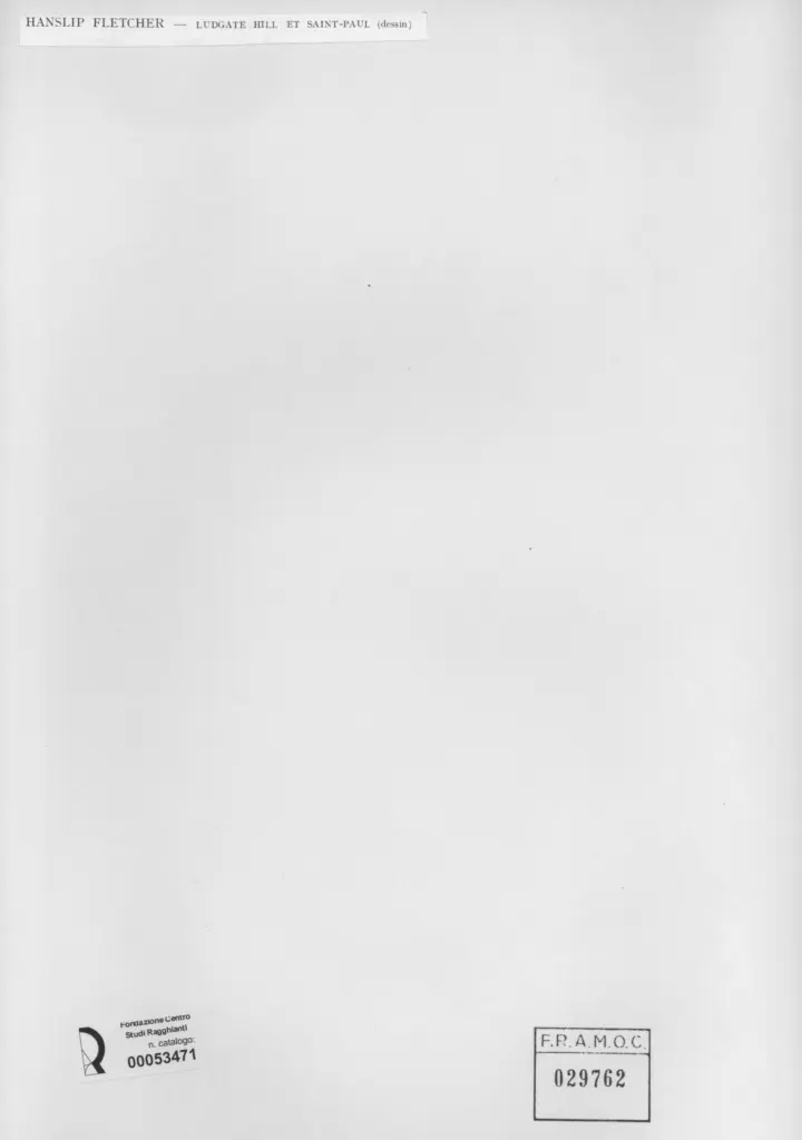 Anonimo , Fletcher, Hanslip - sec. XX - Ludgate Hill et Saint Paul , retro