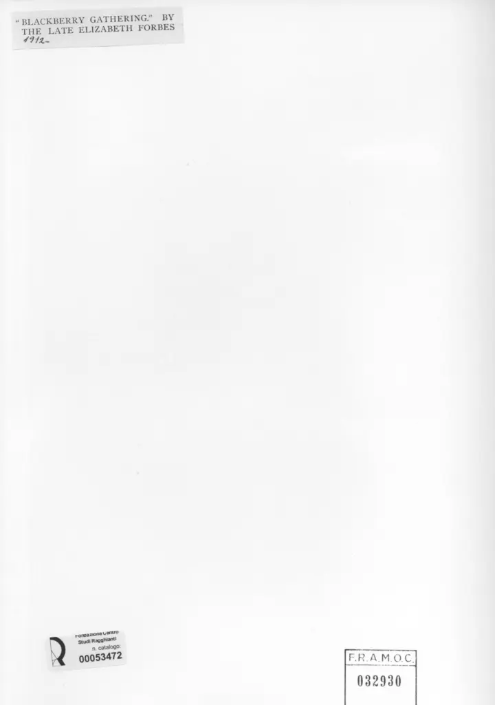 Anonimo , Forbes, Elizabeth - sec. XX - Blackberry Gathering , retro