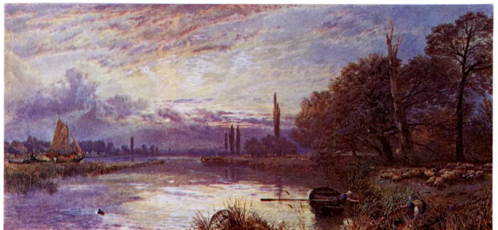 Foster, Myles Birket , Sunset on the Thames -