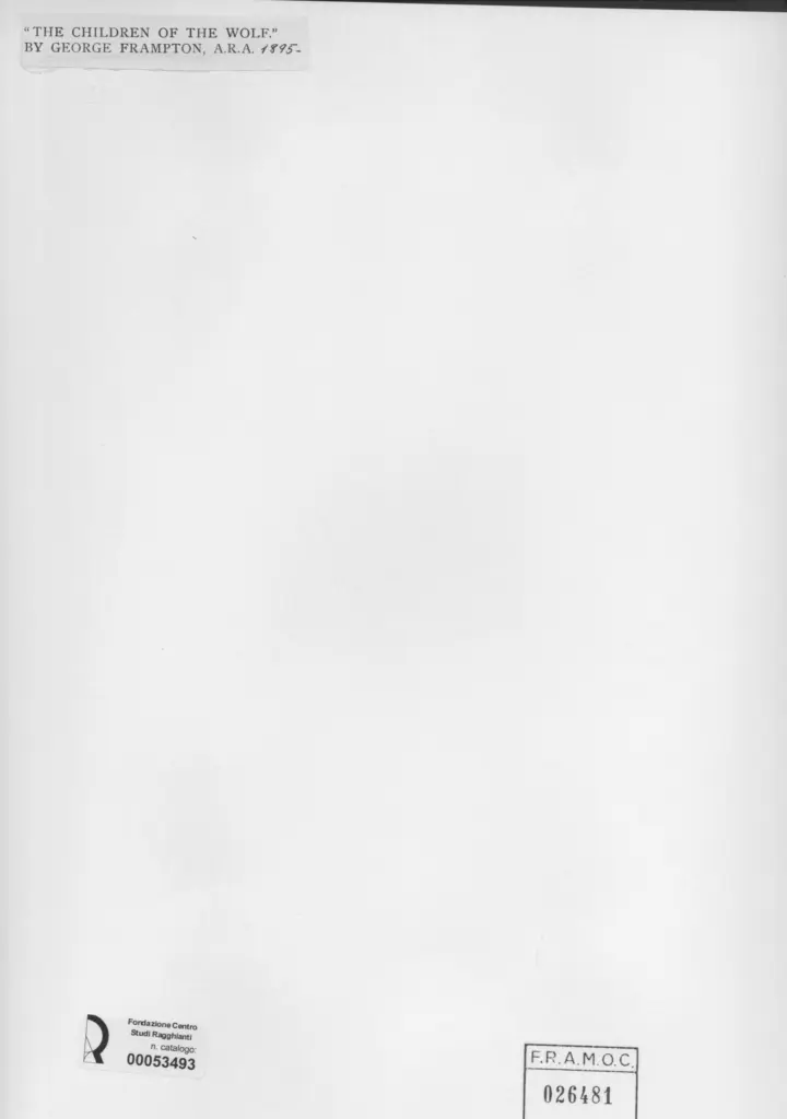 Anonimo , Frampton, George - sec. XIX - The Children of the Wolf , retro
