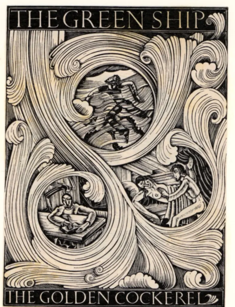 Anonimo , Gill, Eric - sec. XIX/ XX - The Green Ship the Golden Cockerel , fronte