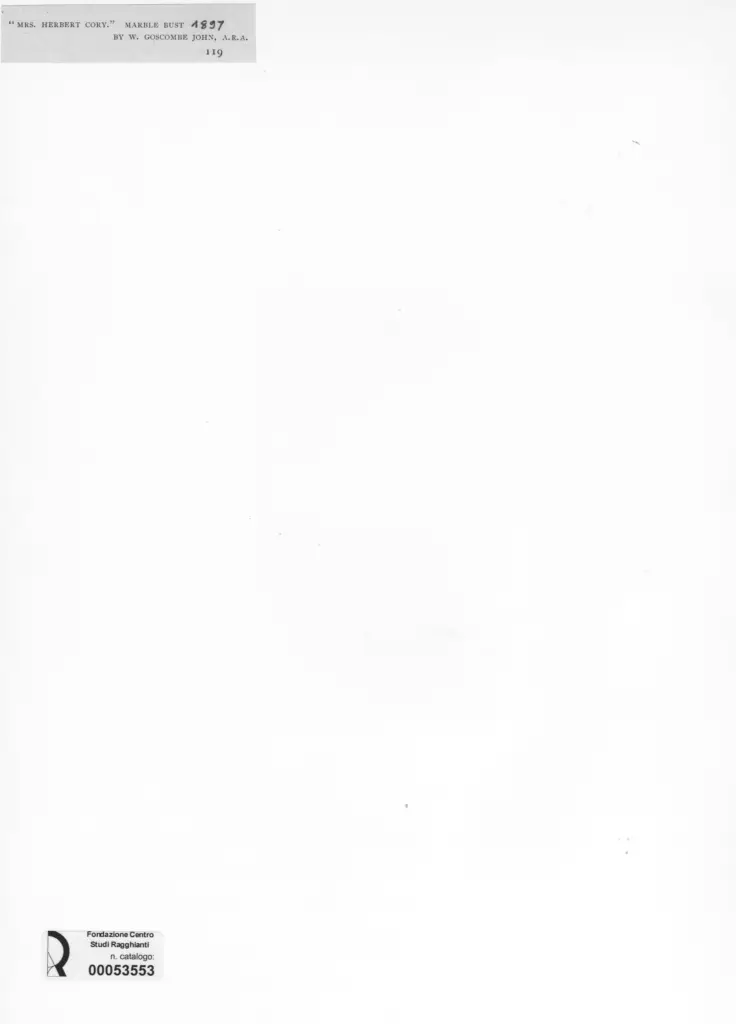 Anonimo , Goscombe, John - sec. XIX - Mrs. Herbert Cory , retro