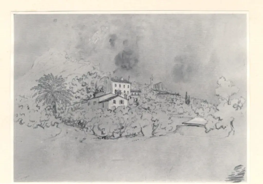 Anonimo , Harding, James Duffield - sec. XIX - The Castle and Town of Hyres, from the jardin Beauegard , fronte