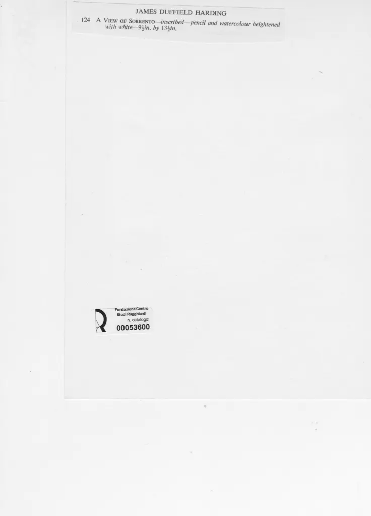 Anonimo , Harding, James Duffield - sec. XIX - A view of Sorrento , retro