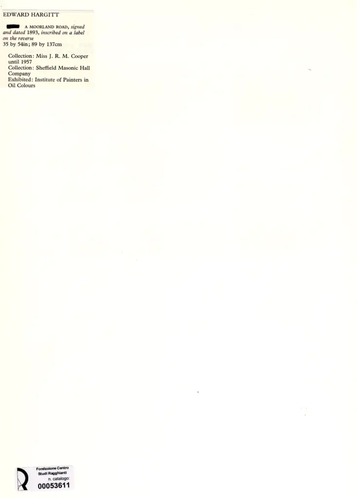 Anonimo , Hargitt, Edward - sec. XIX - A Moorland Road , retro