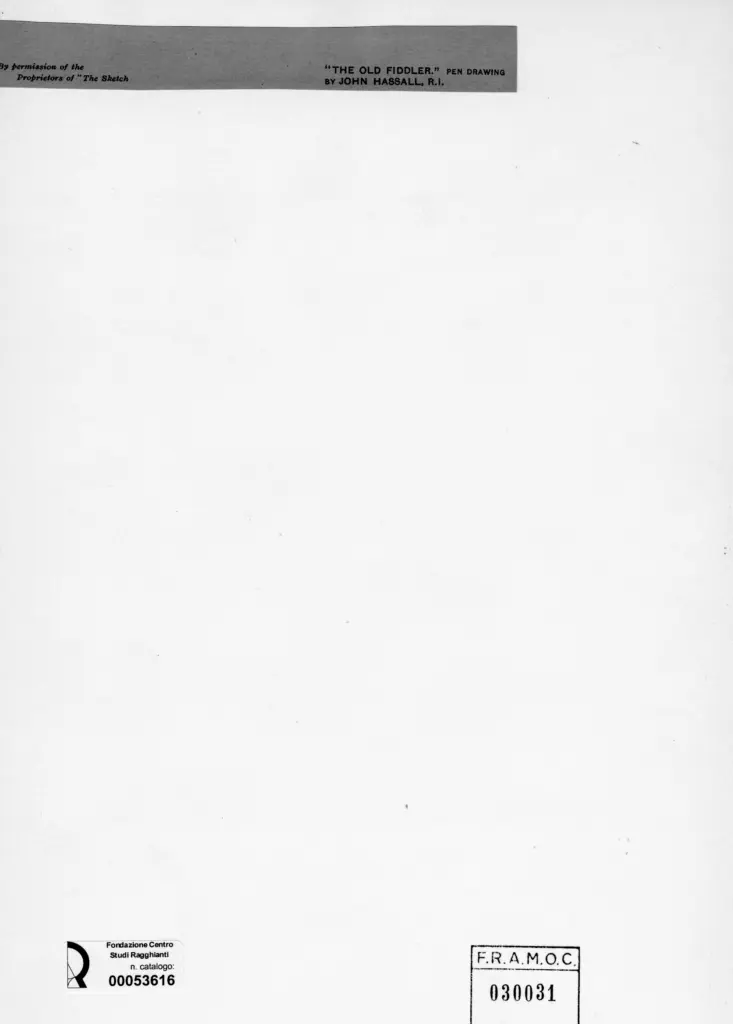 Anonimo , Hassall, John - sec. XIX/ XX - The Old Fiddler , retro