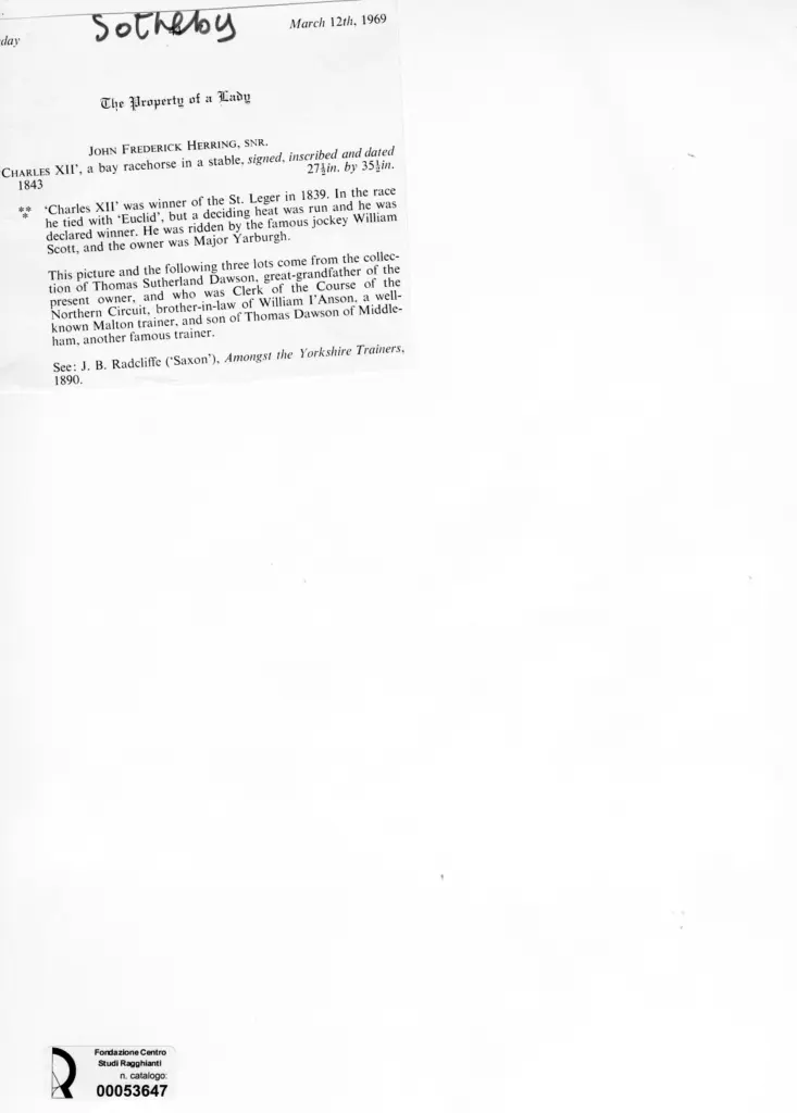 Anonimo , Herring, John Frederick - sec. XIX - Charles XII , retro