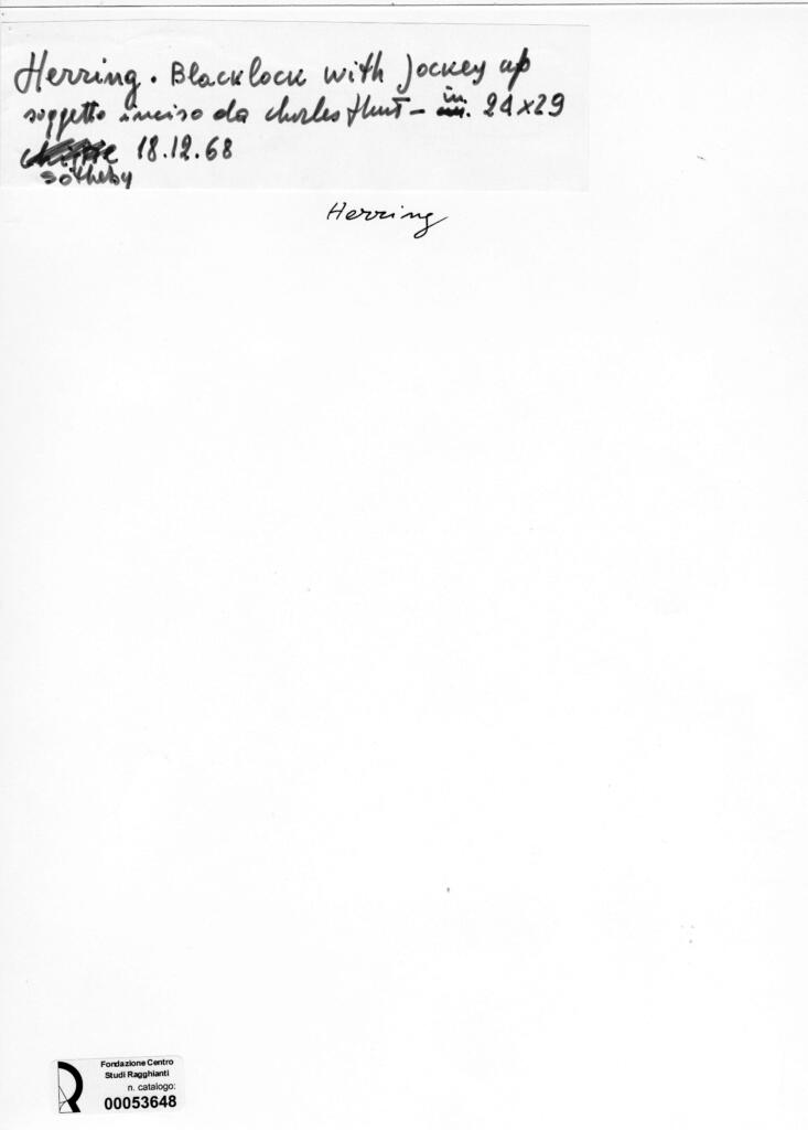 Anonimo , Herring, John Frederick - sec. XIX - Blacklock with Jackey up , retro