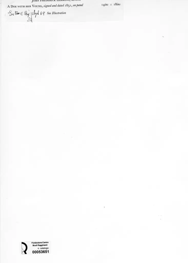 Anonimo , Herring, John Frederick - sec. XIX - A Doe with her Young , retro