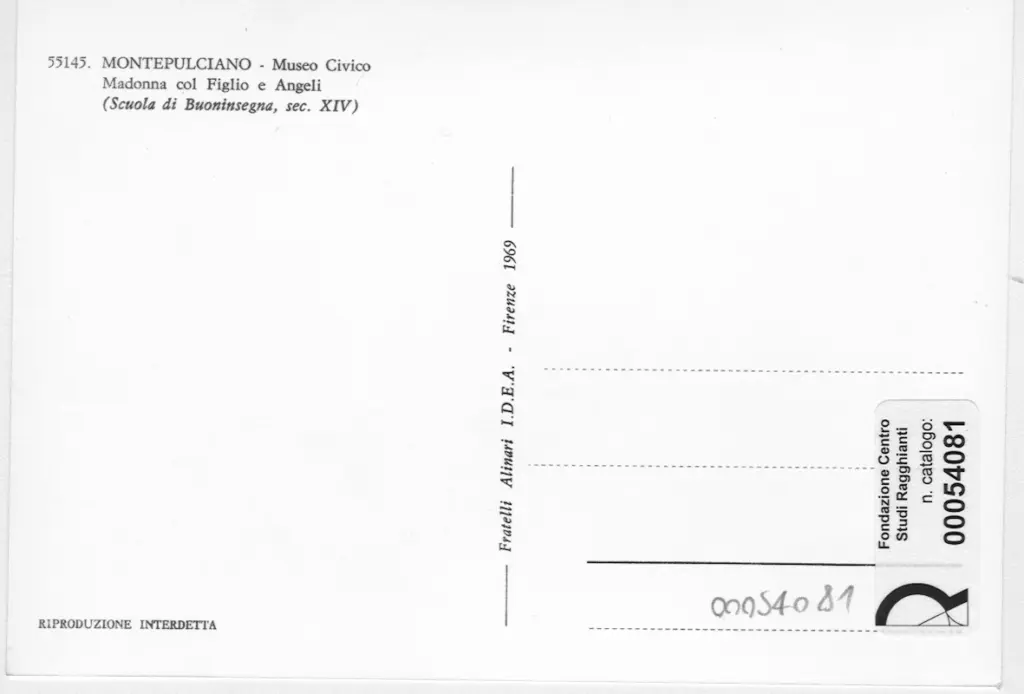 Alinari, Fratelli , , Duccio Di Buoninsegna - scuola - - , retro